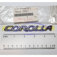 Genuine Center LOGO Door Letter Corolla Chrome Plated Toyota Altis Lettering