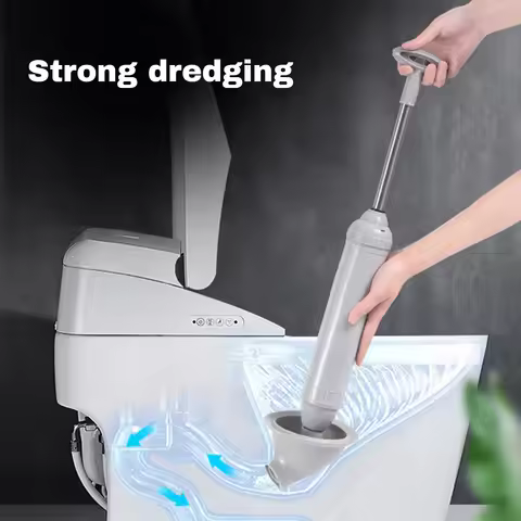 Bathroom Toilet Clog Remover Plunger Vacuum Pump Plunger Manual High Pressure Household Toilet Clog