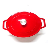 30*22.5cm Enamel Cast Iron Red Stock Soup Pot