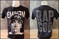 เสื้อยืดคอกลม สกรีนลาย EMINEM RAPGOD (รหัส 266)