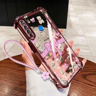 VRQR Cover for Oppo Realme 5 5i 6i 5S C3 C3i Narzo 20A 10A 10 Small Fresh Bow Transparent Anti Drop 