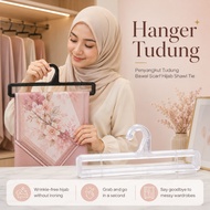 25.5cm Hanger Tudung Non-Slip Penyangkut Tudung for Bawal, Scarf, Hijab, Shawl & Tie - Plastic / Bla