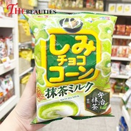 GINBIS SHIMI CORN MATCHA MILK 55 G.   ข้าวโพดอบกรอบรูปดาว เคลือบชาเขียวมัทฉะ เข้มข้น