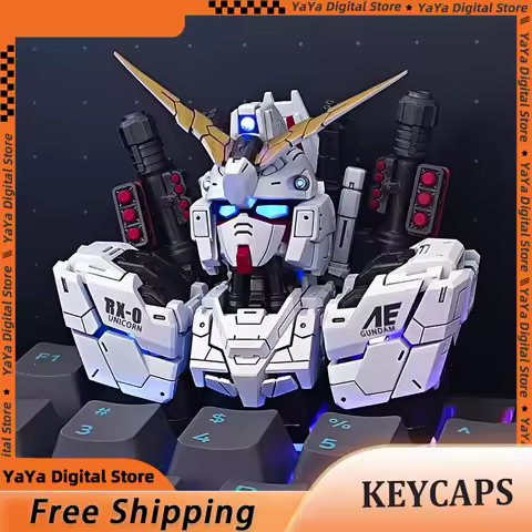 Funeral Banshee Three Keycaps Unicorn No. 2 RX-0 Gundam Body Mechanical Keyboard Transparent Keys Me