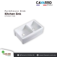 CAVARRO Fireclay Farmhouse Sink CF332110D