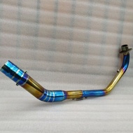 Exhaust pipe piping RSX150 two tone manifold 32mm pipe muffler RSX150 blue yellow