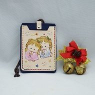 雙層皮革卡套證件套頑皮天使