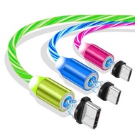 1 Meter LED Magnetic USB Cable Fast Charging With 3 Types Of Plugs