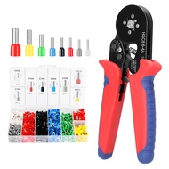 [YB-SEW] HSC8 6-4 0.25-10m㎡ AWG23-7 Ferrule Crimping Tool Kit High Hardness Crimper Plier with 1200p