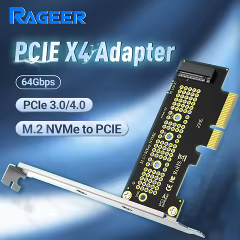 RAGEER PCIE to NVMe X1/X4 Adapter Card, PCI Express 4.0/3.0 16Gbps to M.2 2280/60/42/30 SSD Converte