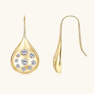 S925 Sterling Silver Earrings 18K Gold-Plated Earrings 0.8ct+0.8ct Moissanite Earrings Earrings Retr