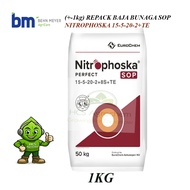 (+-1KG) BAJA BUNGA  BEHN MEYER NITROPHOSKA NPK PERFECT 15/5/20/2+8S+TE（狮马花肥 15/5/20/2）