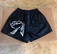 Elizabethgrosir1 Leather Hotpants Premium Mewah Bahan kulit lembut nyaman pakai adem Free Belt lilit