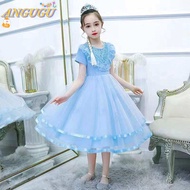 ANGUGU Drees For Girl Frozen Dress Princess Elsa Dress, Girls Dress, Elsa Dress, 1-8 Years Old, Mesh Skirt, Lace, Sequins, Princess Dress, Girls Skirt Frozen Dress For Kids Girl