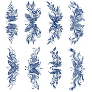 Semi-permanent Butterfly Temporary Tattoos, 8-Sheet 2 Weeks Long Last Waterproof Tattoos,Plant-Based