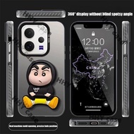 For Vivo V70 5G Case Cool Xiaoxin Bracket Frosted Hard Shockproof Mobile Phone Case With Magnetic Ri