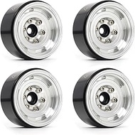 TREAL 1.55'' Beadlock Wheels (4P) Aluminum CNC Classic Wagon Vintage Wheels for 1/10 RC Crawler Car 