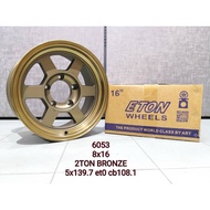 New Car Sport Rim Eton Wheels TE37 16x8J 5x139 ET0 CB108.1 2TON BRONZE - READY STOCK