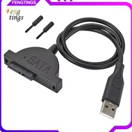 [Ft] Optical Drive Adapter Cable Compact Disc Drive Cable Usb 2.0 to 13-pin Sata Adapter Cable for L