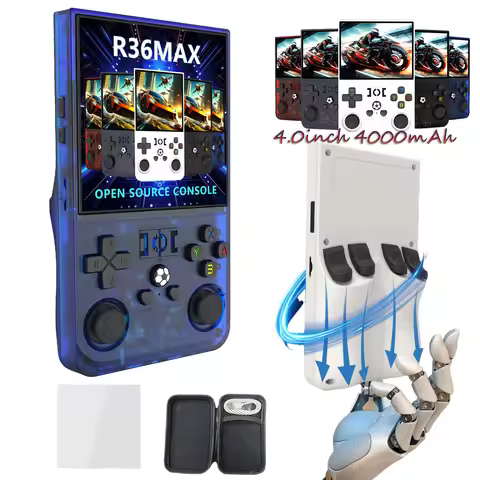 R36MAX Handheld Retro Game Console Open Source R36S 4.0" IPS Screen Portable Pocket Video Game Playe