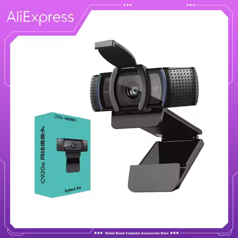 Logitech C920e HD Pro Webcam Widescreen Video Chat Recording USB Smart 1080p Web Camera For Computer