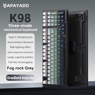 APAYADO K98 Tri-Mode Mechanical Keyboard Hot-Swappable High-Capacity Battery RGB Lighting