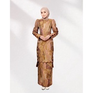 PASHA MINI KURUNG PREMIUM BROCADE , BRONZE (NEW) L SIZE @leeyanarahman.com