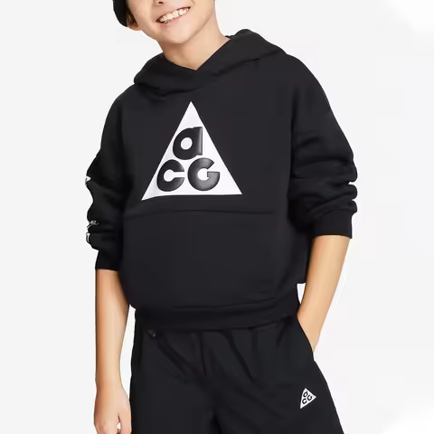 Nike Genuine ACG Icon Fleece Boys' Velvet Sports Hoodie FB4343-010