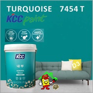 TURQUOISE 7454 T ( 5L ) AURORA SHEEN KCC PAINT INTERIOR LONG LASTING EASY CLEAN SMOOTH ELEGANT FINIS