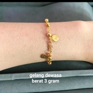 Gelang Boba Dewasa Emas Muda 3gram