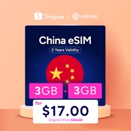 Shopee X Eskimo China eSIM Data Brand Box 6.6 (2 X China 3GB)