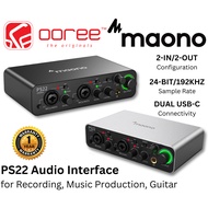 MAONO PROSTUDIO PS22 AUDIO INTERFACE FOR RECORDING, MUSIC PRODUCTION WITH 24-BIT/192 KHZ SAMPLE RATE