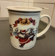 日本製Wachifield 貓聖誕節（配茶隔）陶瓷杯（全新未使用）