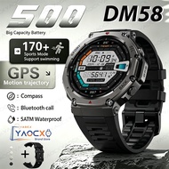 2026 New Military DM58 GPS Smart Watch 1.43 HD AMOLED 5ATM Waterproof Built-in 6 Frequency Outdoors