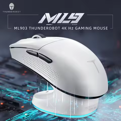 Thunderobot ML903 TriMode Wireless Gaming Mouse PAW3395 Lightweight 26000 DPI With Charging Base Erg