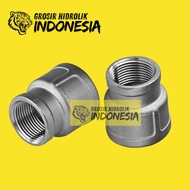 1/2'' x 1/4'' Reducer V-Sok Reducer Stainless SteeL Threaded Inner SS 304 1/2'' x 1/4''