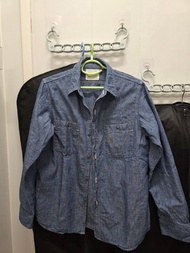 FULLCOUNT Chambray Work Shirt Indigo Blue size 38 號