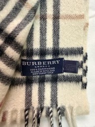 Burberry 100% Cashmere 格紋圍巾