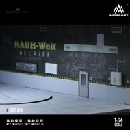 [訂購] 1∶64 場景 電動旋轉展台 RWB 保時捷 🈶燈 🈶轉台 拼裝場景模型
