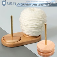 KAYU 1set Yarn Holder Spin Wooden Yarn Holder Stand Yarn Organizer Knitting Yarn Holder