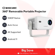 Magcubic Native 1080p 650ansi 4k Android 11 L018 360° Projector With Auto Keystone Focus Air Mouse W