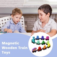 Children's Magnetic Digital Train Building Blocks Assembly Early Education Car Digital K9F9