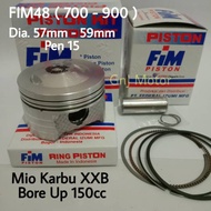 Piston kit FIM Bore up 150cc Mio Smile | Sporty | New NEW | Fino Karbu XXB Pen Pin 15 DM 57 | 57.5 |