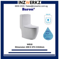 Baron W 818 One Piece Rimless Toilet Bowl