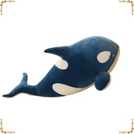 Cartoon Black Whale Plush Toy Small Shark Stuffed Doll Kids Sleep Pillow Soft Plushie Gift for Boys
