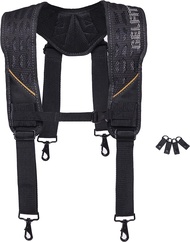 ToughBuilt - TB-CT-51G GelFit Suspenders for Tool Belt- Even Weight Distribution Comfortable Durable