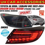 JM26 Toyota 86 GR86 / Subaru BRZ 2022 - 2024 Dragon Scale Design Dynamic Tail Lamp With Signal Runni