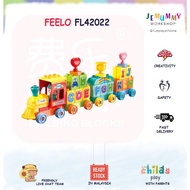 Feelo FL42022 Alphabet Mini Train Building Blocks Mainan Alphabet A-Z Mini Train Blocks Toys