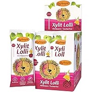Birkengold Xylitol Lolli Sugar-Free | 20 x 6 g Individually Packed | Vegan | Sugar-Free Lollipop | Multivitamin Dental Care Lolli | Fruit Lolli Raspberry