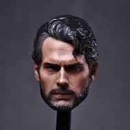 1/6 Male Soldier Henry Cavill Bearded Edition Superman Laborer Decadent Edition Head Carving